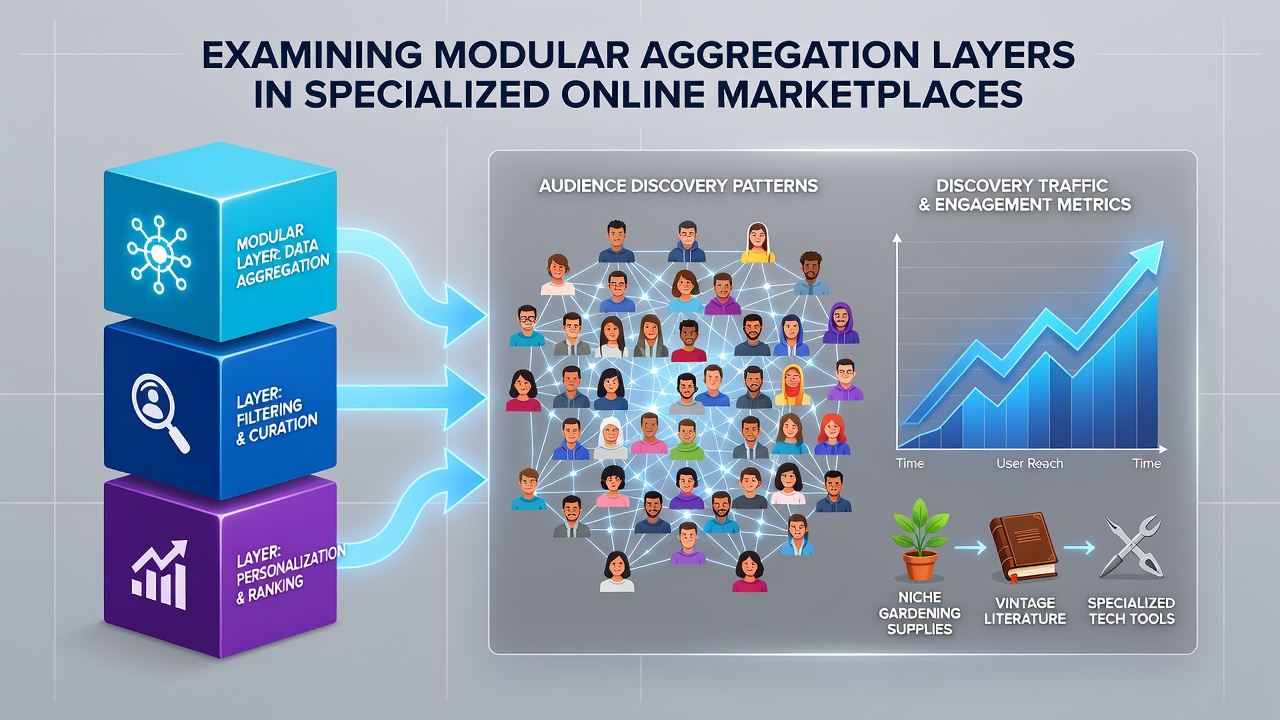 Examining how modular aggregation layers influence audience discovery patterns in specialized online marketplaces